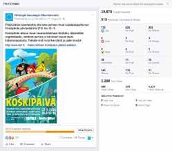 Sosiaalisen median ja digitaalisen median kanavat nousivat liikuntatoimen tärkeimmiksi viestintä- ja markkinointikanaviksi. Mainontaa kohdennettiin facebookissa ja twitterissä.