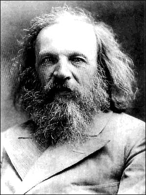 Dmitri Mendeleev Russian chemist (834-907) Arranged the 63 known elements into a periodic table, which he