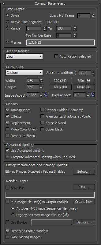 33 3.3 Renderöintiasetukset 3.3.1 Yleiset renderöintiasetukset Renderöintimoottoreissa on useita eri asetuksia ja ne vaihtelevat eri renderöintimoottoreiden välillä.