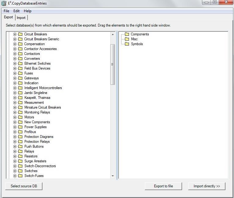 13 Kuva 1. E³.CopyDatabaseEntries-työkalu Tämän jälkeen perehdyttiin E³.schematic-suunnittelujärjestelmän symboli- ja komponenttikantojen muokkaamiseen DatabaseEditorilla (kuva 2).