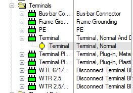 41 Kuva 19. Co-Automation Oy:lle muokattu Terminal-kansio Kuvassa 1 on alkuperäisen komponenttikirjaston tarjonta riviliittimille. Näitä löytyy alkuperäisestä kirjastosta satoja kappaleita.