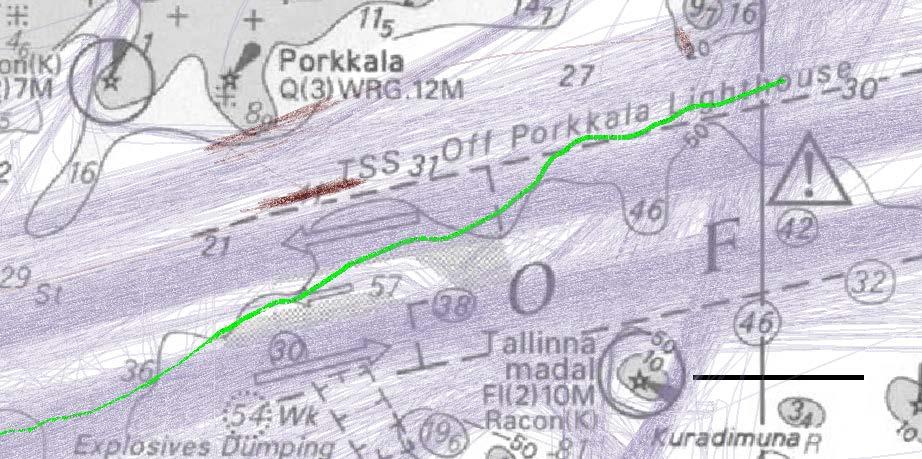 8.2010, jolloin alueella ei toiminut putkenlaskualuksia, ja (b) osoittaa aluksien liikkeitä 28.11. 19.12.