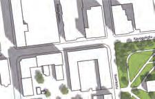Pohjakerrosten hybridivyöhyke yhdistää ulkotilat hotellikorttelien sisässä kulkevaan galleriatilaan.
