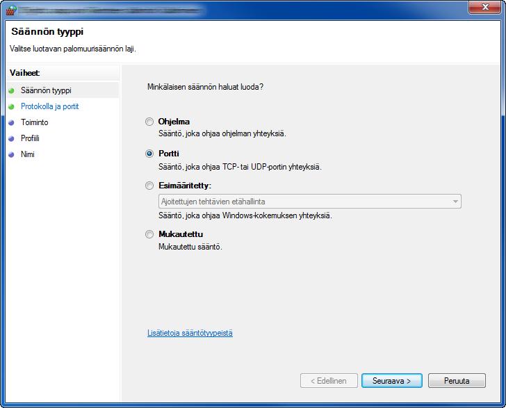 5 Valitse [Portti].