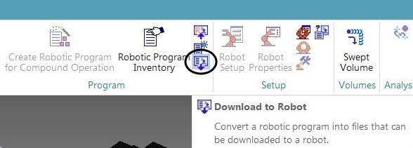 operaatio aktiiviseksi ja valitsemalla Robot-välilehdeltä Program-kohdasta