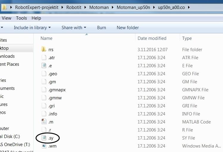 Liite 1 (62) Kuva 83..SY-tiedoston lisääminen. System Information -kohdasta avautuu kuvan 84 mukainen ikkuna.