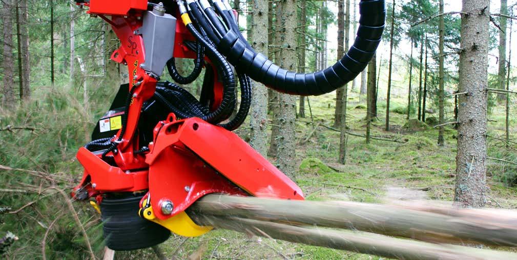 suuri pieni harvesteripää SP 461 LF on suorituskykyinen harvesteripää, joka on valmistettu SP:n pienen syöttökitkan periaatteen mukaisesti minimaalisen kitkan ja maksimaalisen tuottavuuden