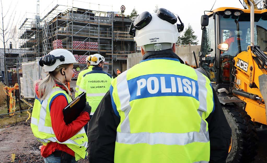 Työsuojeluvalvonta Etelä-Suomessa 2016 26 Marraskuussa 2016 Helsingin rakennustyömaille tehtiin tehovalvontaa yhdessä poliisin kanssa.