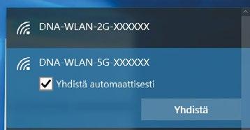 Paina Windowsin työpöydän oikeassa alakulmassa, kellon läheisyydessä, olevaa