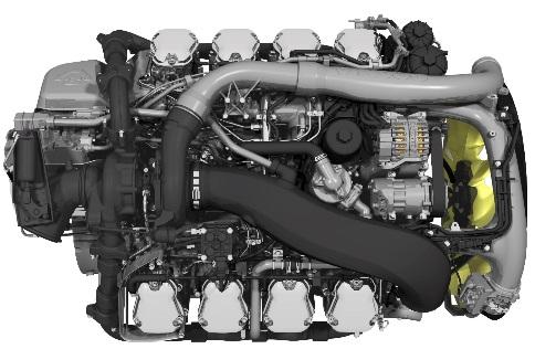 2 (6) Scanian Euro 6-normin mukaisten V8-moottoreiden uudessa sukupolvessa on neljä eritehoista voimanpesää.
