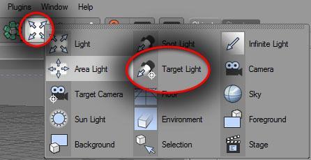 44 (70) 4.6 Kohdennettu kohdevalo (Target light) Kohdennettu kohdevalo (Target light) koostuu kahdesta objektista: kohdeobjektista (Light target) sekä kohdevalo-objektista (Spot light).