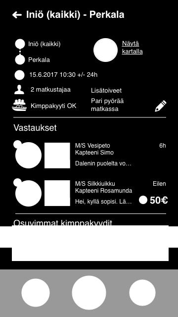 10. Tarjouspyyntösivulla näkyvät saapuneet viestit ja tarjoukset.