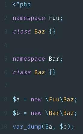 Namespaces 3 No man is an island Haluamme hyödyntää muiden kirjoittamia komponentteja Mutta tähän asti kaikki luokkamme sijaitsevat globaalissa nimiavaruudessa Jos meillä on