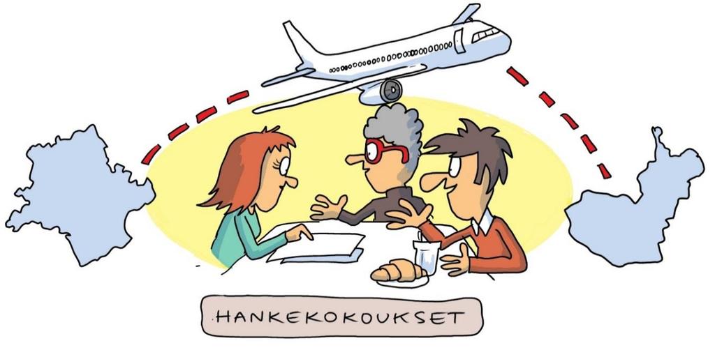 2. Hankekokoukset (Transnational Project Meetings) Matkat partnerikokouksiin, summa kattaa myös oleskelu- ja asumiskustannukset, palkkakuluja ei korvata erikseen.