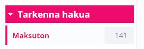 hakutuloksissa ja tapahtuman sivulla Hinta Jos tapahtuma on maksuton,