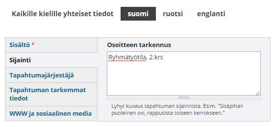 karttapaikka Voit hakea karttapaikan