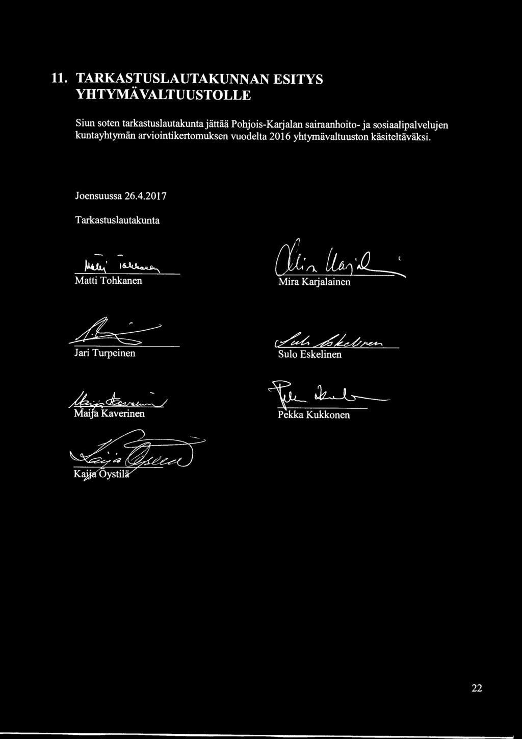 sosiaalipalvelujen kuntayhtymän arviointikertomuksen vuodelta 2016 yhtymävaltuuston