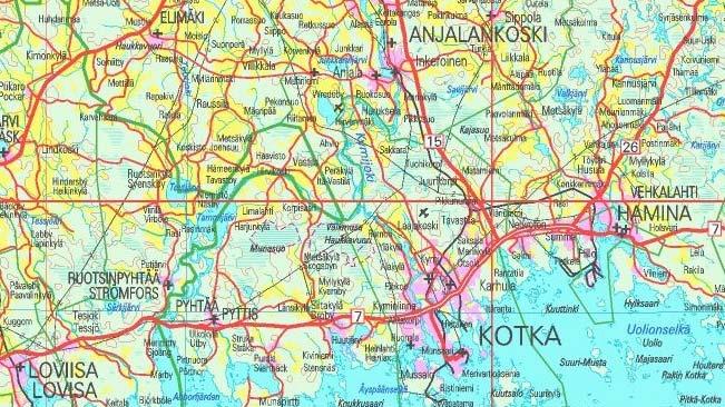 41(131) Kuva 17. Ehdotetun vaikutusten tarkastelualueen ulkoraja on noin 5 km:n etäisyydellä sataman alueista.