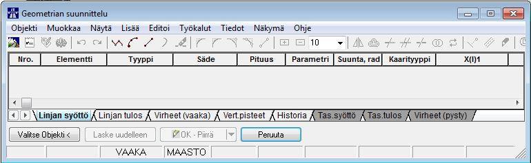 Linja piirretään esimerkiksi murtoviivalla (polyline) kuten kuvassa.