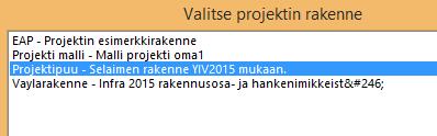 projektin rakenne.. 2. Valitaan esimerkkiprosessikaavio, ja Lisää 3.