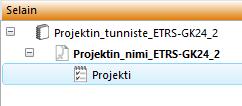 Alussa on suositeltavaa käyttää mallilla ja projektitunnisteella samaa nimeä.