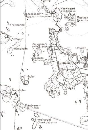 KOIVUSAAREN KILPAILU VIRITTI KESKUSTELUA kartta vuodelta 1932 map from the year 1932 Helsingin Kaupungin kaupunkisuunitteluvirasto järjesti yleisen kansainvälisen ideakilpailun Koivusaaren