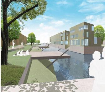 aluejulkisivu facade of the area B-B eteläkärki