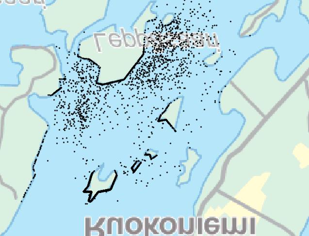 satojen tuhansien yksittäisen pisteen tiedot, ja satunnaiset käsittelyvirheet saattoivat estää tiedoston lataamisen Qgis-ohjelmaan.