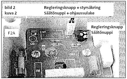 4.SÄHKÖASENNUS V1 = Kun tuuletin kytketään näihin liittimiin tuuletin käy täydellä teholla koko ajan. Tuuletin voidaan ohjata ainoastaan pääkytkimellä B päälle tai pois.