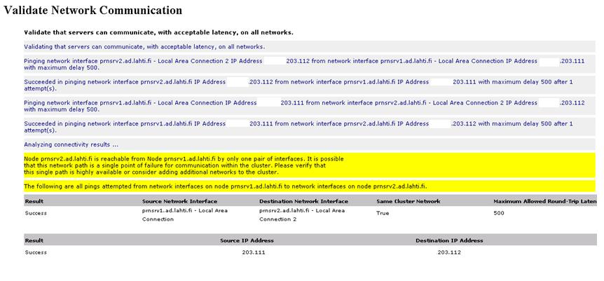 Todellisuudessa VMware ESXi -palvelimessa on neljä liitäntää sisäverkkoon.