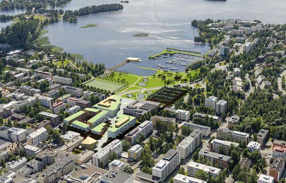 2 Vuo Suunnitelma rakentuu suunnittelualueen halkaisevan diagonaalisen kulkuyhteyden varaan.