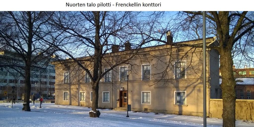 Nuorten talon pilotti käynnistyy Nuorten talon toiminta siirtyy Tammelasta Konttoriin (Puutarhakatu 2) 2.5.2017 lukien. Pilottiaika 05/2017-12/2018.