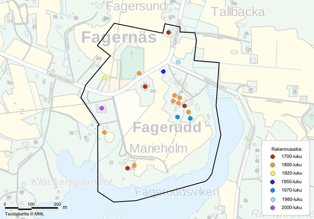 teissa. Lisäksi kyläkuvallisesti arvokkaat alueet on syytä huomioida kaavassa. Koivukujan huomioimista kaavassa on myös syytä harkita. 11 5. RAKENNETTU YMPÄRISTÖ 5.