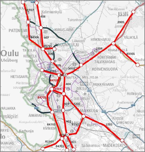 Liite 1 / 7 (14) OULU Tarkastellut maantiet ja niiden valtakunnallinen merkitys Merkitys valtakunnallisen liikenteen näkökulmasta.