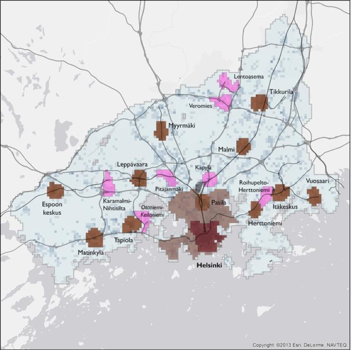 Helsinki + 6 200 Subcenters (11):