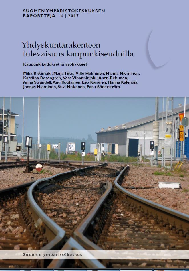 Raportin lisäksi kaupunkiseutukohtaisia raportteja keskittyen laadullisiin tekijöihin: - Söderström (2016): Riihimäen keskustan laatuanalyysi - Rosengren (2017): Kotkan keskustan