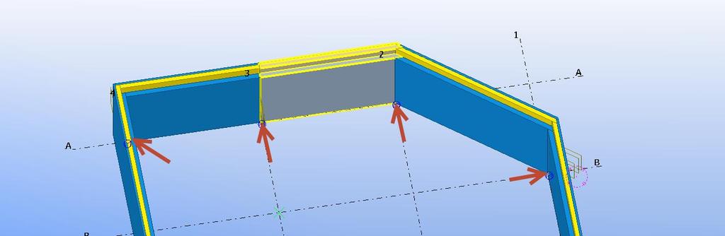 14 4.3 Seinän muokkaus Kuva 12. Jokaisen kahden pisteen välille tulee erillinen Wall layout -seinä.