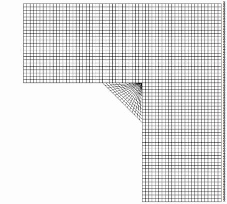 45 ja 6 solmuisia tasoelementtejä. Hitsin alueen verkotuksella ei ole suurta merkitystä särön kasvun simuloinnissa, sillä särö sijaitsee hitsin rajaviivalla laipassa.