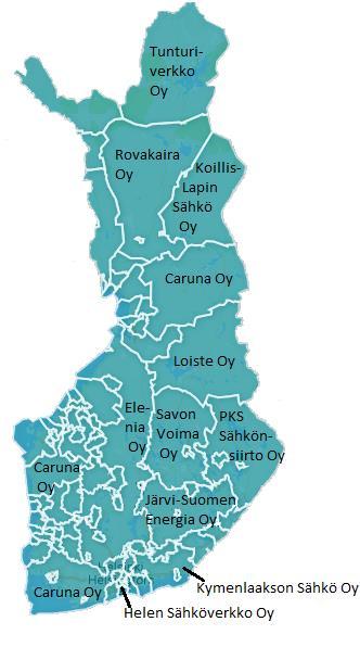 28 Suomessa on nykyisin noin 80 sähkönjakeluverkon haltijaa sekä 13 suurjännitteisen jakeluverkon haltijaa (Energiavirasto 2016; Kuvio 10).