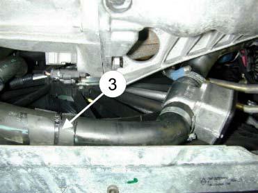 Cut away approx. 0mm on each side. Fit the heater with the connector housing sloping down and forward, and the plug in connector pointing downward.