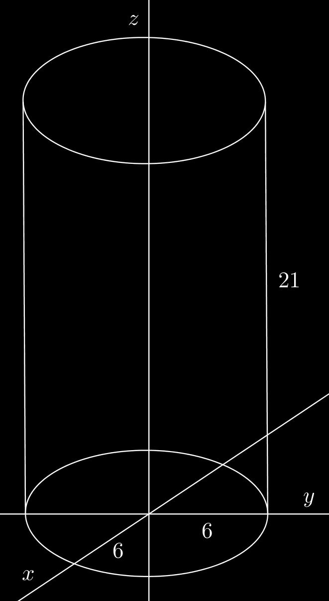 166 Tilannetta havainnollistaa oheinen kuva. a) Piste P on purkin pohjan reunaympyrällä (etäisyydellä 6 origosta), jos z = 0 ja vektorin OP pituus on 6.