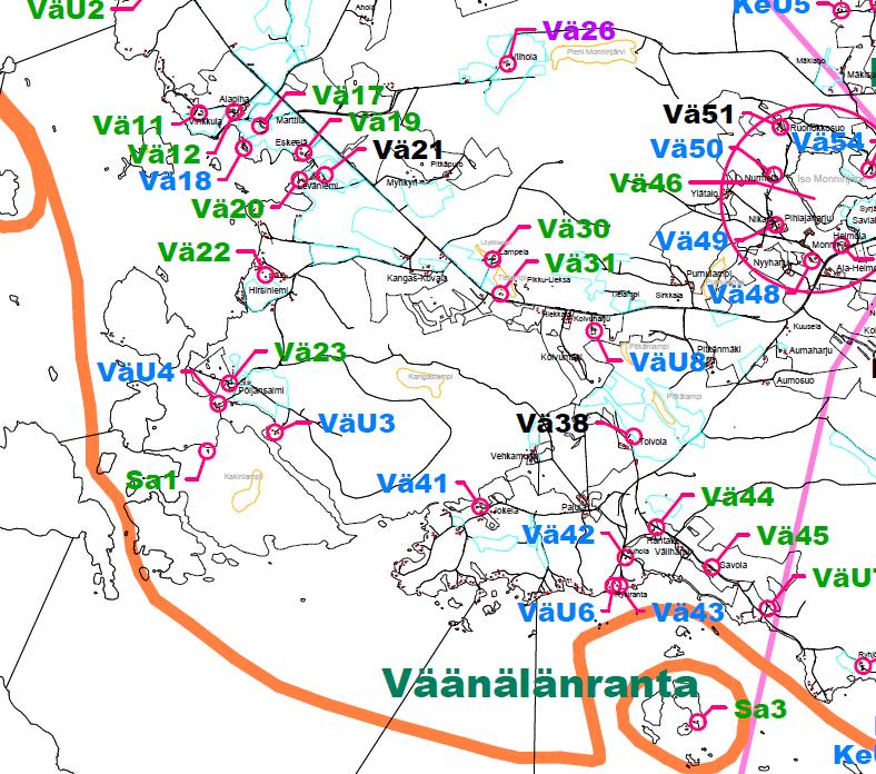 Rakennetun kulttuuriympäristön inventointi, 2016 (alustava) I = Rakennushistoriallisesti merkittävimmät rakennukset ja