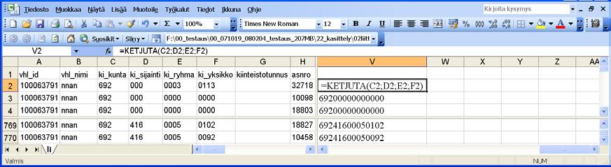 Lopuksi muokatut tiedot tallennetaan ja tiedostot suljetaan. 11.2.