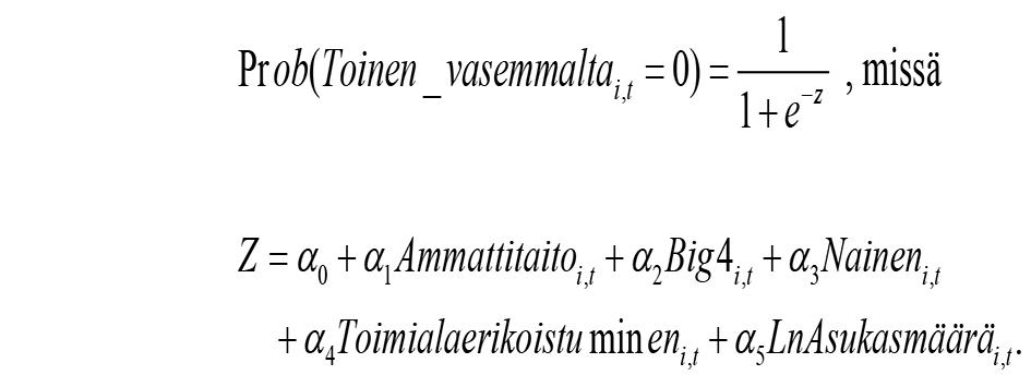 i:nnen merkitsevän numeron havaittu suhteellinen frekvenssi, p i on i:nnen merkitsevän numeron odotettu suhteellinen