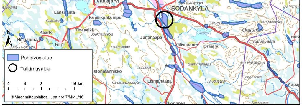 Kehtomaan pohjavesialueella sijaitsee Sodankylän lentokenttä.