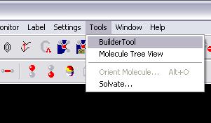 2. Avaa atomivalikko: Tools Builder Tool 3.