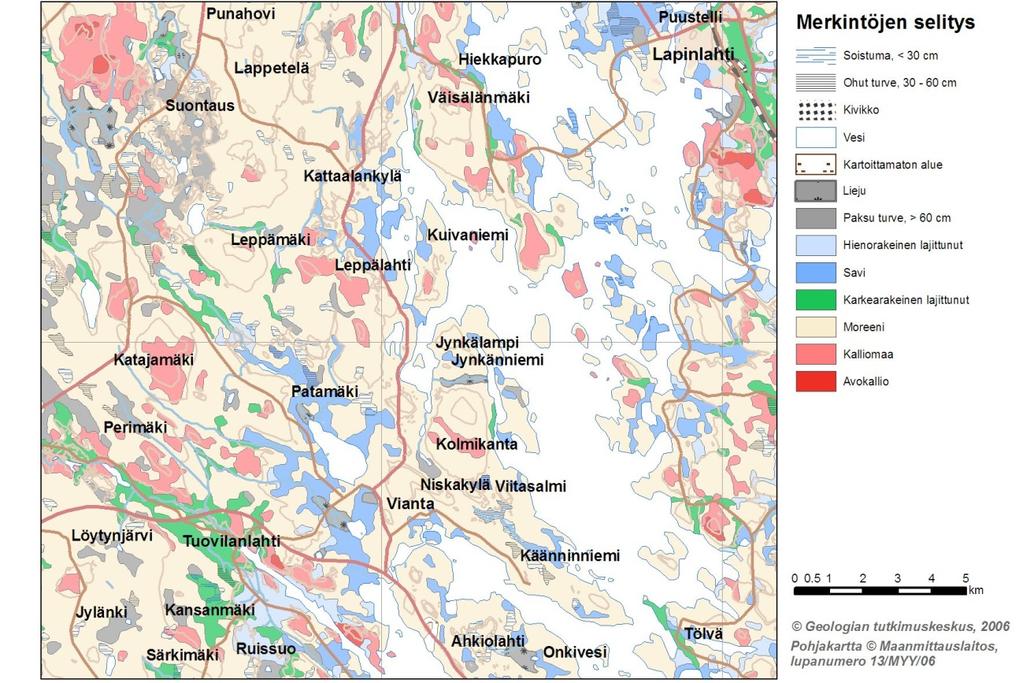 mittauksen havaintopisteväli on noin 50 m. Interpoloitujen binäärimatriisien pikselikoko on 50 m (Hyvönen ym. 2005). Sähköinen aineisto kuvastaa maankamaran pintaosien sähkönjohtavuusominaisuuksia.