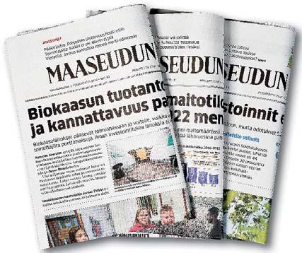 Postiosoite PL 440, 00101 Helsinki Katu- ja jakeluosoite Simonkatu 6, 00100 Helsinki Puhelin 020 413 2100 Www-sivut www.maaseuduntulevaisuus.fi Sähköpostiosoitteet etunimi.