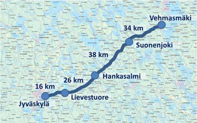 PALVELUTASOANALYYSI (NYKYTILA) Yhteysvälin palvelutasotavoitteilla pyritään liikenneturvallisuuden selvään parantamiseen, pitkämatkaisten kuljetusten toimivuuteen sekä Jyväskylän