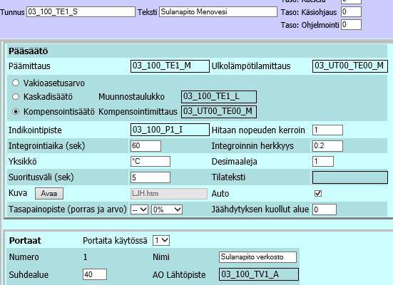 Kompensointisäätöä käytetään silloin, kun säädettävän kohteen asetusarvo muuttuu ulkoisen muuttujan mukaan.